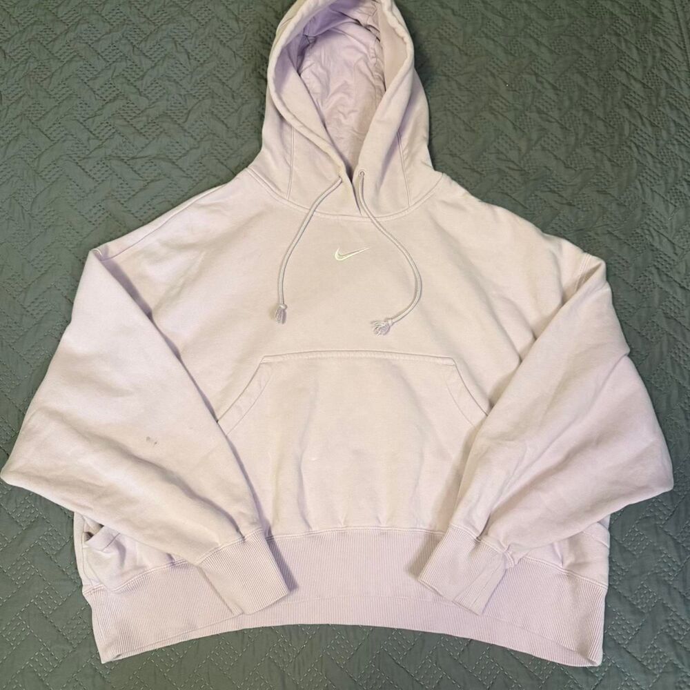 Nike Center Swoosh Light Purple BOXY BAGGY Fit Hoodie Women's Size Medium